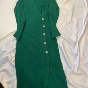 Emerald green sweater dress